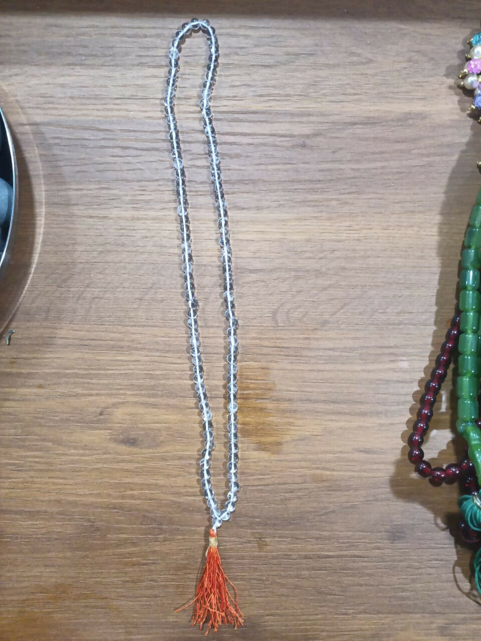 Spatikam Mala Pure Natural Crystal Beads Traditional Prayer Necklace for Meditation, Chanting & Spiritual Healing