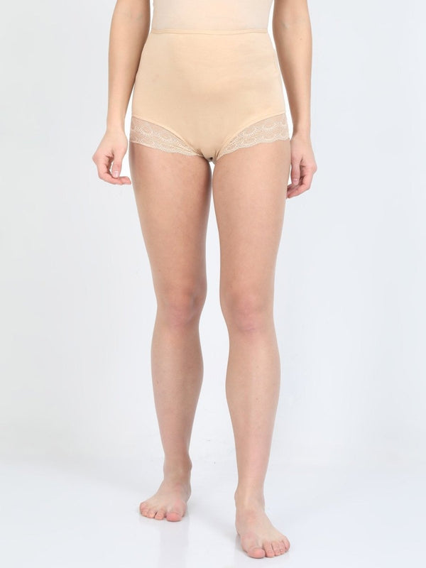 Maternity Over belly High Waist Lace Panty-Beige - MHWPNT-BGELC-S