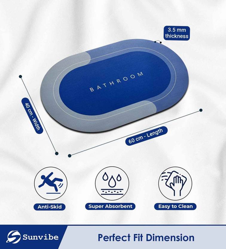 Casacraft by Pepperfry Rubber Bathroom Mat (Bath Mats, Medium)