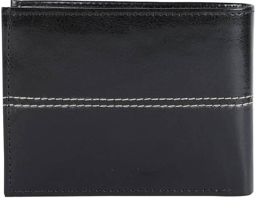Men Casual Black Artificial Leather Wallet - HalfPe