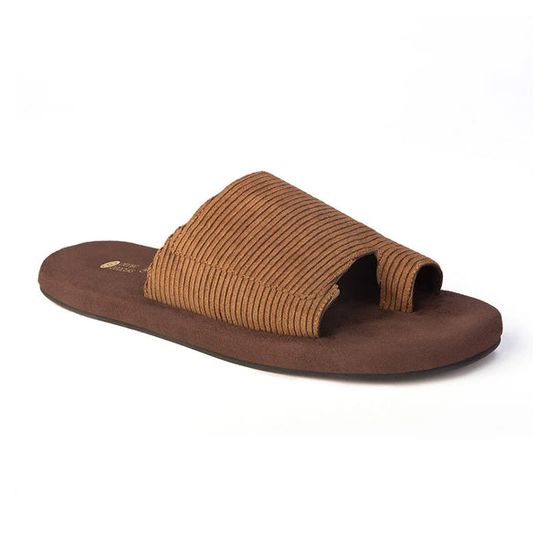 Iru Luxe - Cloak Corduroy Brown Men Slides Planet Paaduks