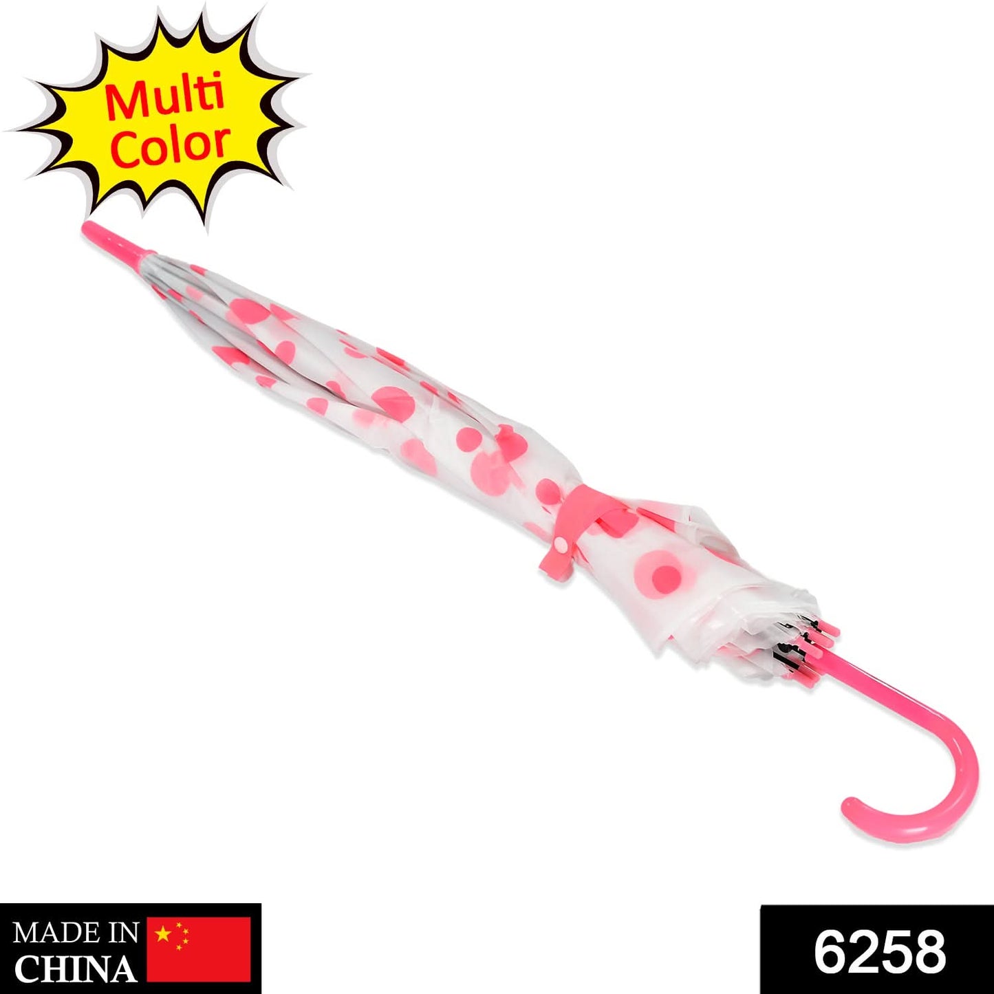 Dot Printed Umbrella For Men And Women Multicolor