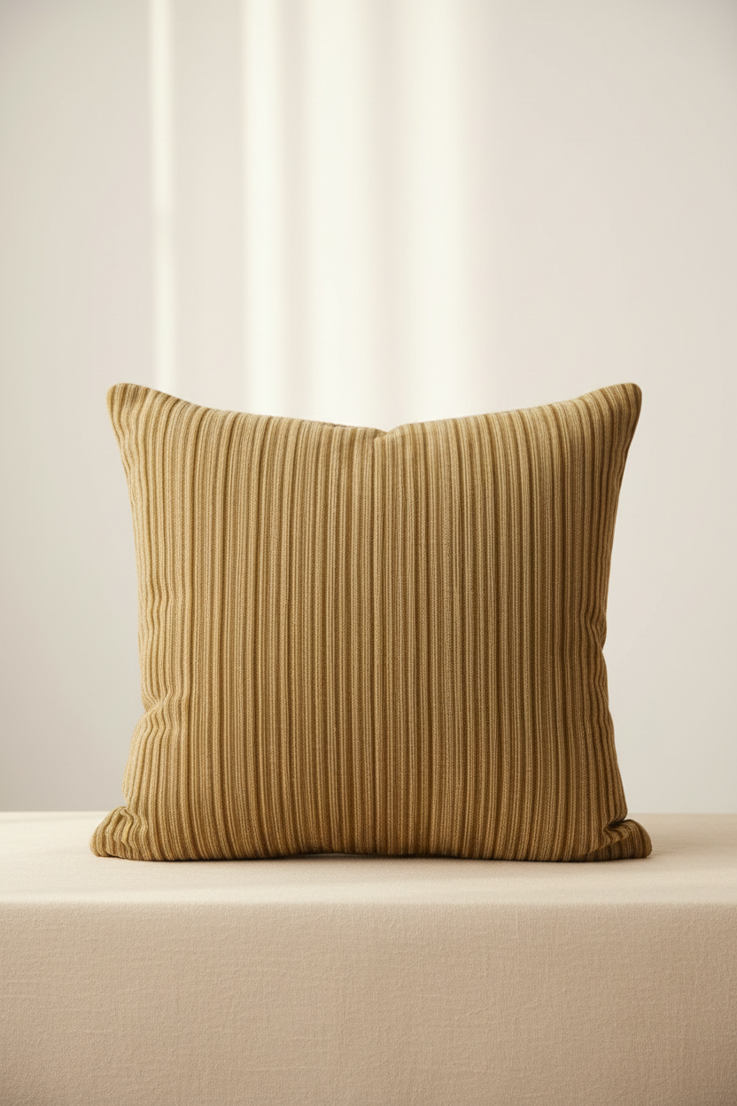 Polyester Plain Cushion Cover - 1 Pc (Beige) SUPER