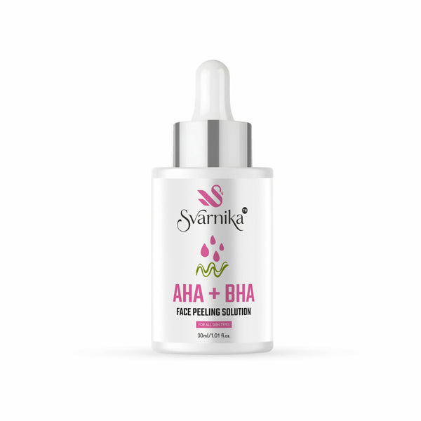 SVARNIKA AHA + BHA Face Peeling Solution Serum for Skin Texture Improvement & Dead Skin Removal (30 ml) Svarnika