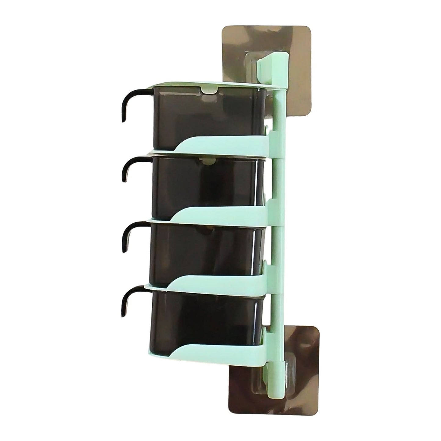 Rotating Spice Jar Set – 5-Tier Vertical Seasoning Box with Spoons (1 Set)