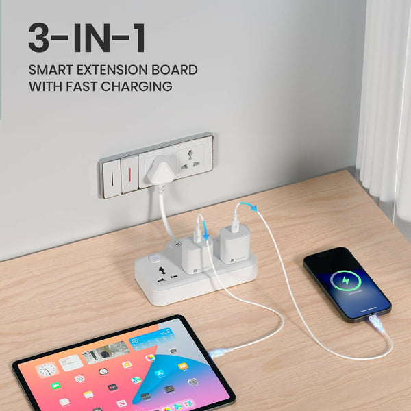 Portronics 2500W Power Plate Nano 3-in-1 Power Extender Halfpe Deals