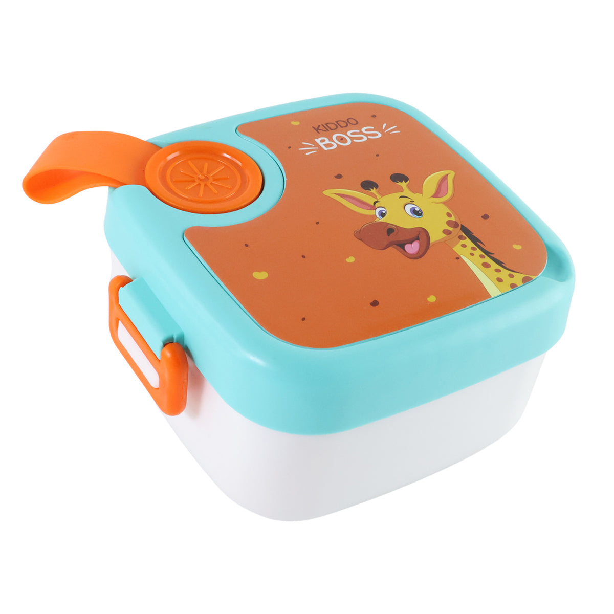 Kids Cartoon Lunch Box with Stainless-Steel Inner Tray – Leak-Resistant 4-Lock Lid, Steam-Release Vent & BPA-Free Outer Case- (1 Set)