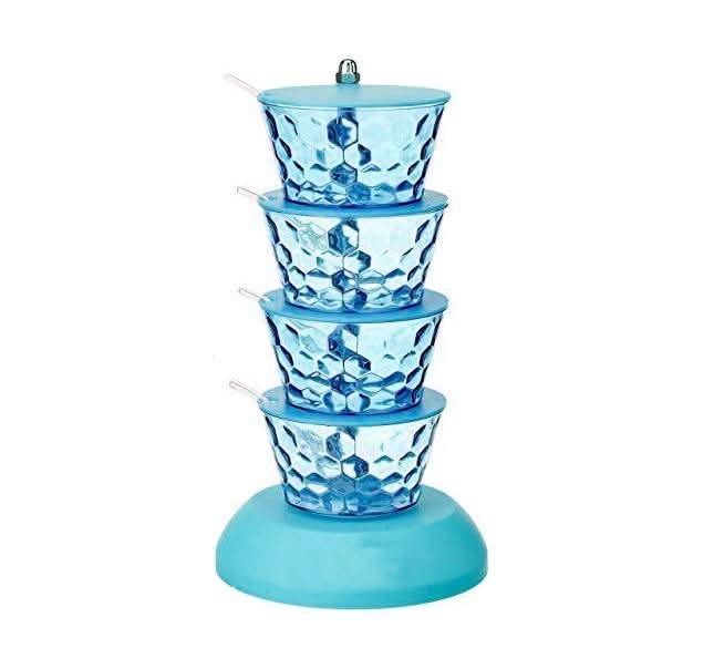 4 In 1 Multipurpose 360 Degree Rotating Pickle Rack Container For Kitchen HP DD