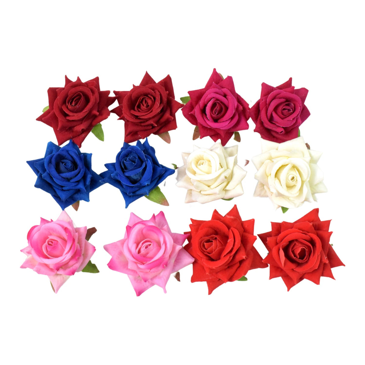 Colourful Flowing Flower Hair Pin (12 Pcs Set Mix Color) HP DD