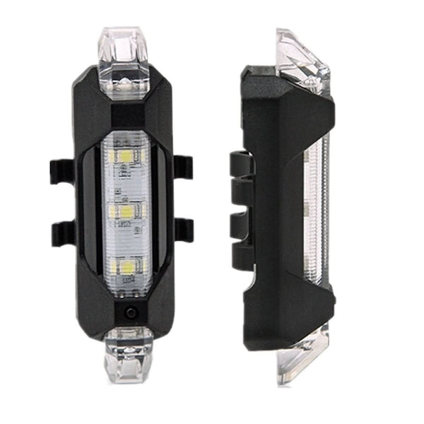Rechargeable White LED Front Bicycle Light – Waterproof & Bright