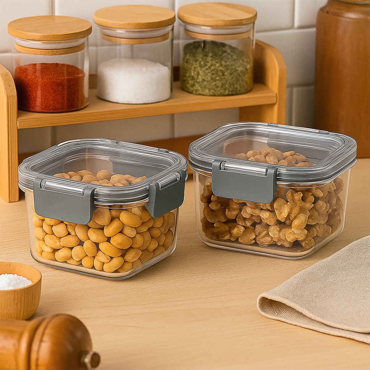 Apex Press N Lock Airtight Food Storage Container Set (2pc450ml) Approx HP DD