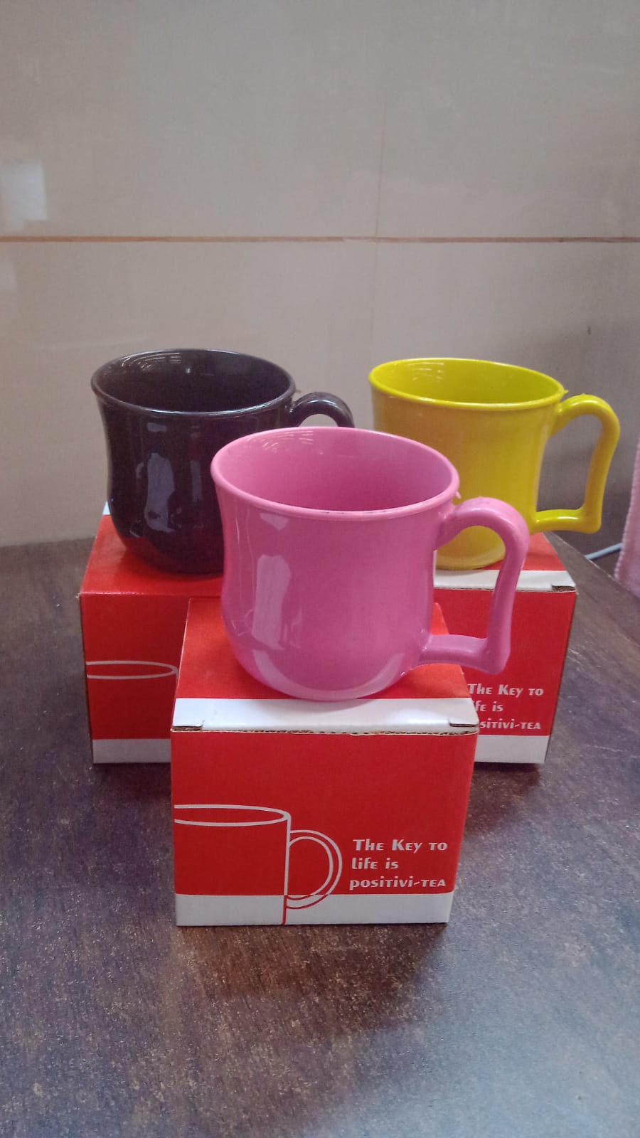 Premium Plastic Coffee Tea Cups Mug With Handle (1 Pc With Color Box Mix Color) HP DD