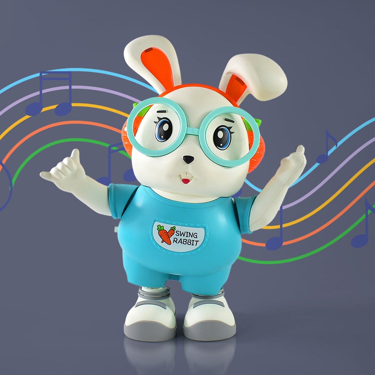 Swing Rabbit Musical Dancing Toy Interactive Bunny With Lights Sounds (1 Pc Battery Not Included) HP DD