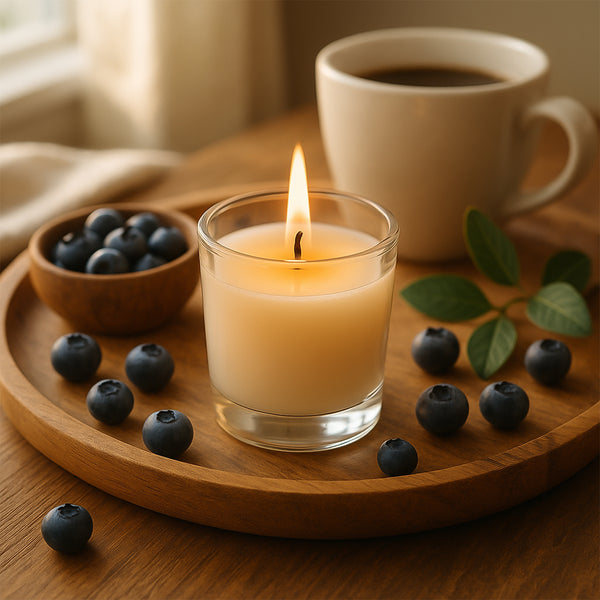 Inlief Blueberry Soy-blend Votive Candle Glass 50 Gm (1 Pc)