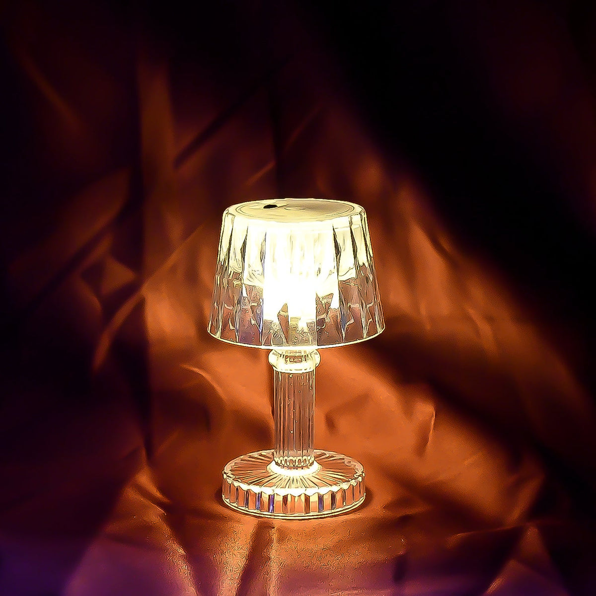 Led Candle Lamp Table Lamp Portable Plastic Acrylic LED Desk Lamps Battery Powered(1 Pc / Small)