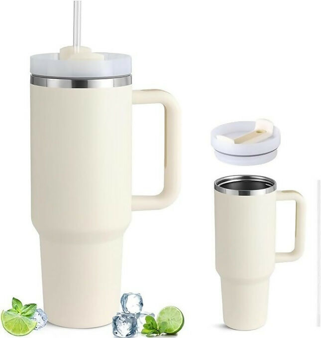 1200ml Tumbler with Lid and Straw Large Capacity Drinking Cup