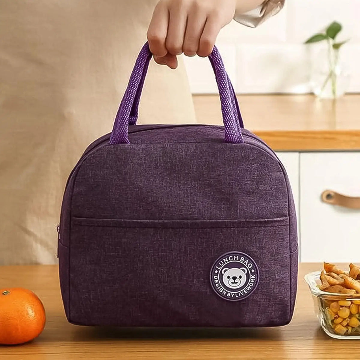 Lunch Box Bag For Women Men Insulated Lunch Bag With Zipper (1 Pc) HP DD