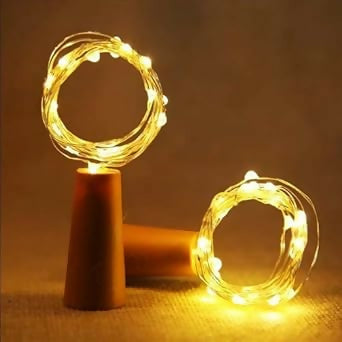 LED Cork String Lights Battery-Powered Fairy Lights for Bottles & Festive Decorations