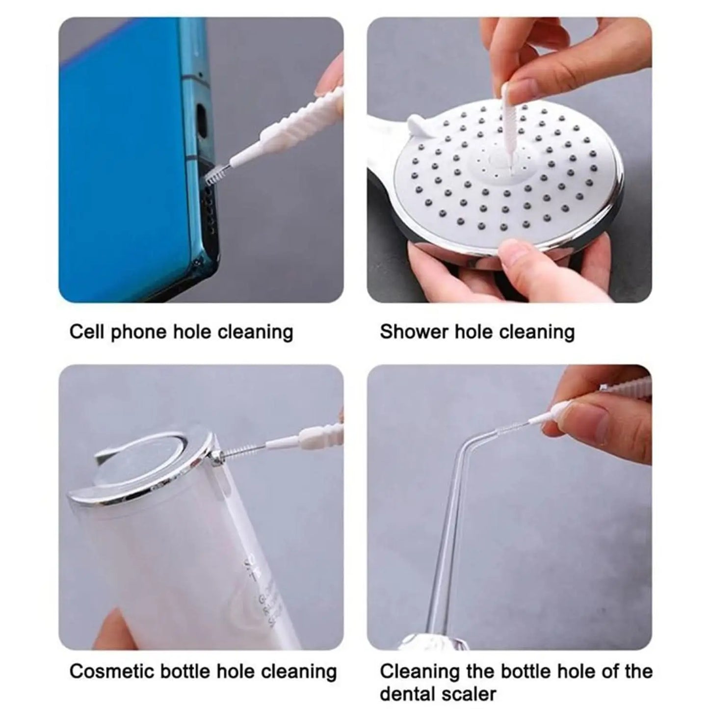 10pcs Shower Nozzle Cleaning Brush with Reusable Anti-Clogging Multifunctional Cleaner HP DD