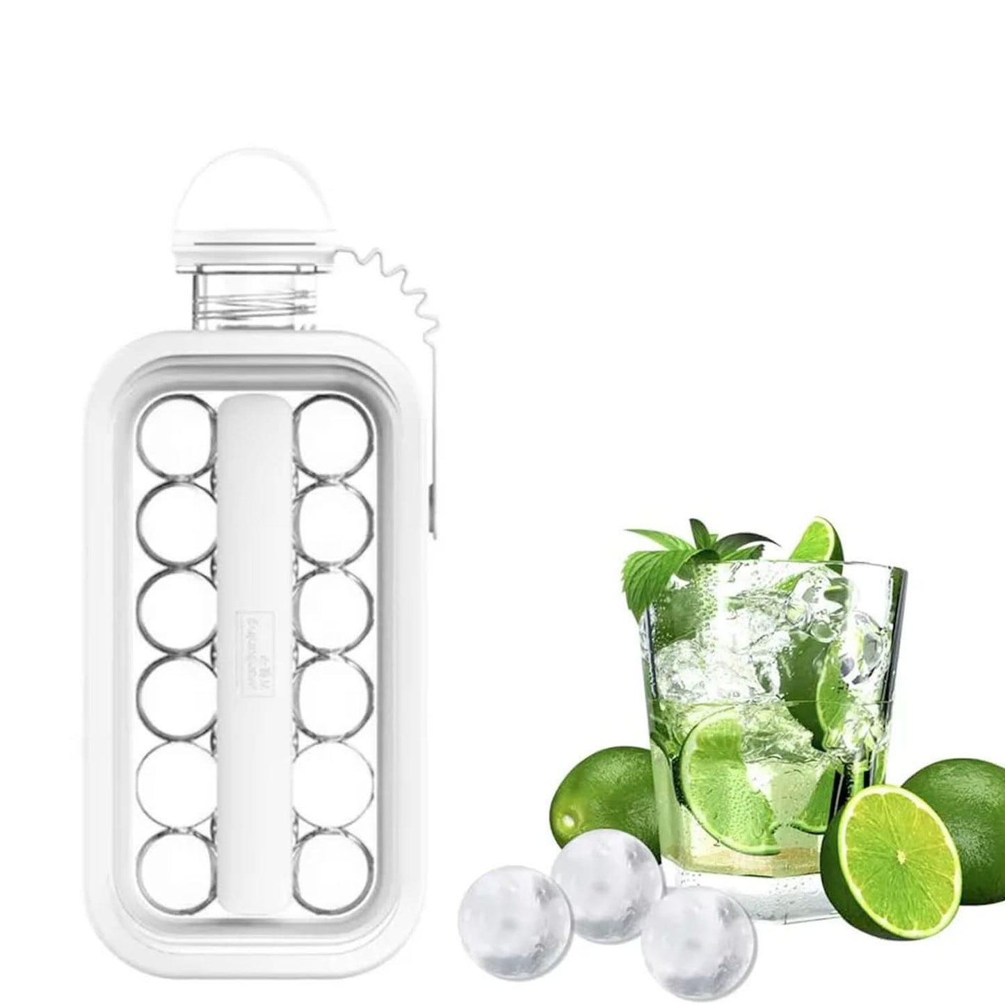 Ice Tray Foldable Ice Cube Molds With Lid2-in-1 Ice Box & Ice Cube