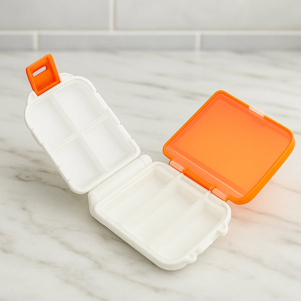 Portable Orange Dual-sided Pill Organizer Box (1 Pc) HP DD
