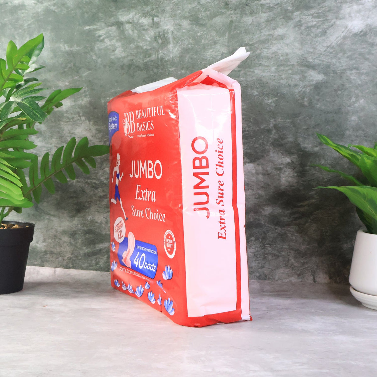 Beautiful Basics Jumbo Extra Sure Choice Sanitary Pads Xxl 330mm (40 Pc) HP DD