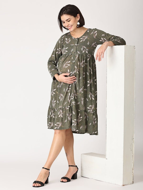 Olive Garden Maternity and Nursing Dress - DRS-OLVGN-S