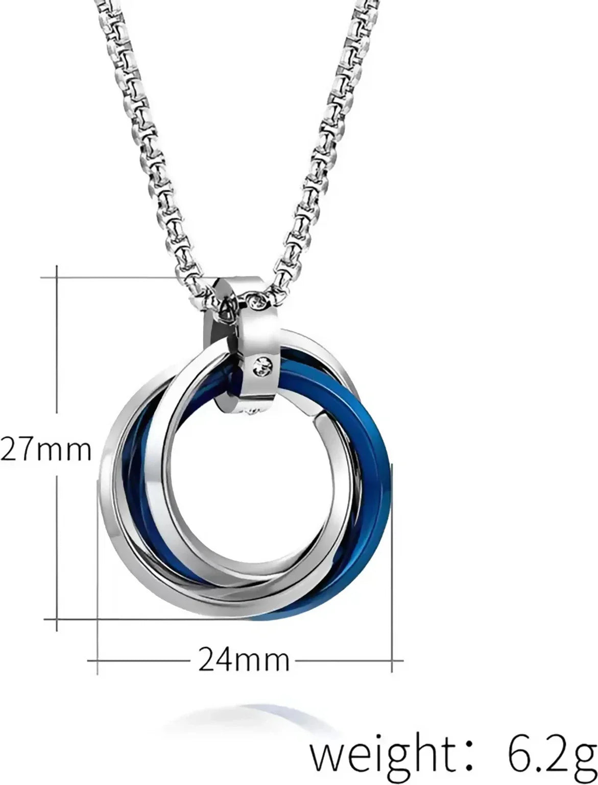 Jazz And Sizzle Trendy Interlocking a Versatile Hip-Hop Pendant Chain for Men Silver