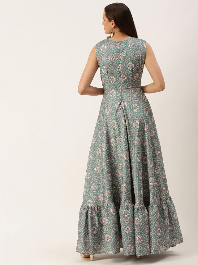 Bollywood Vogue Ready To Wear Multicolored Modal Digital printed Dress