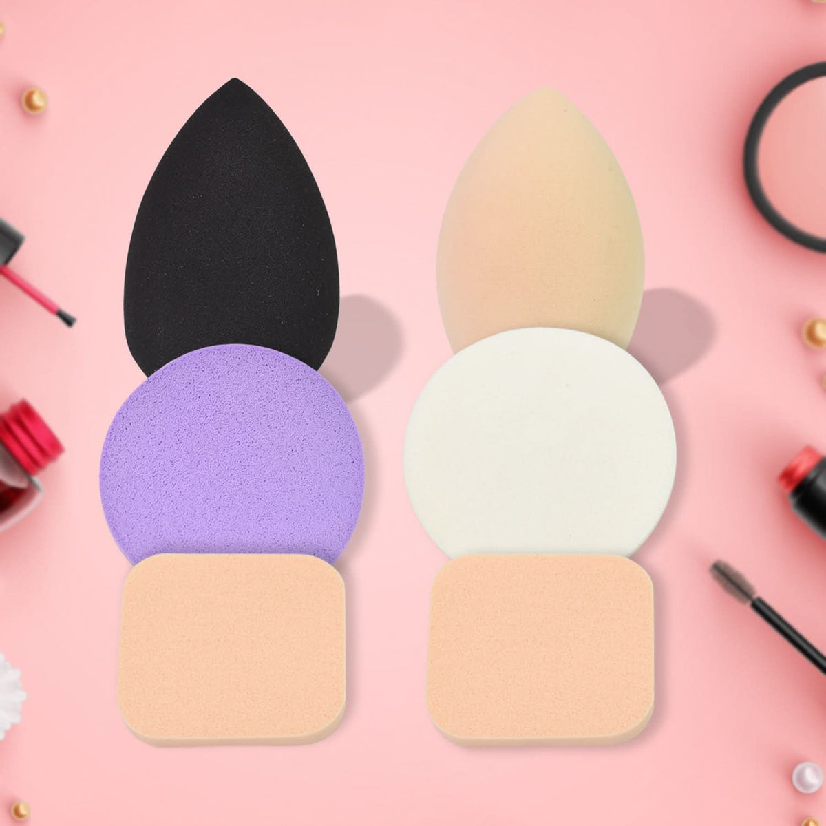 Makeup Sponges Set Perfect For Liquid Cream And Powder (6 Pcs Set) HP DD