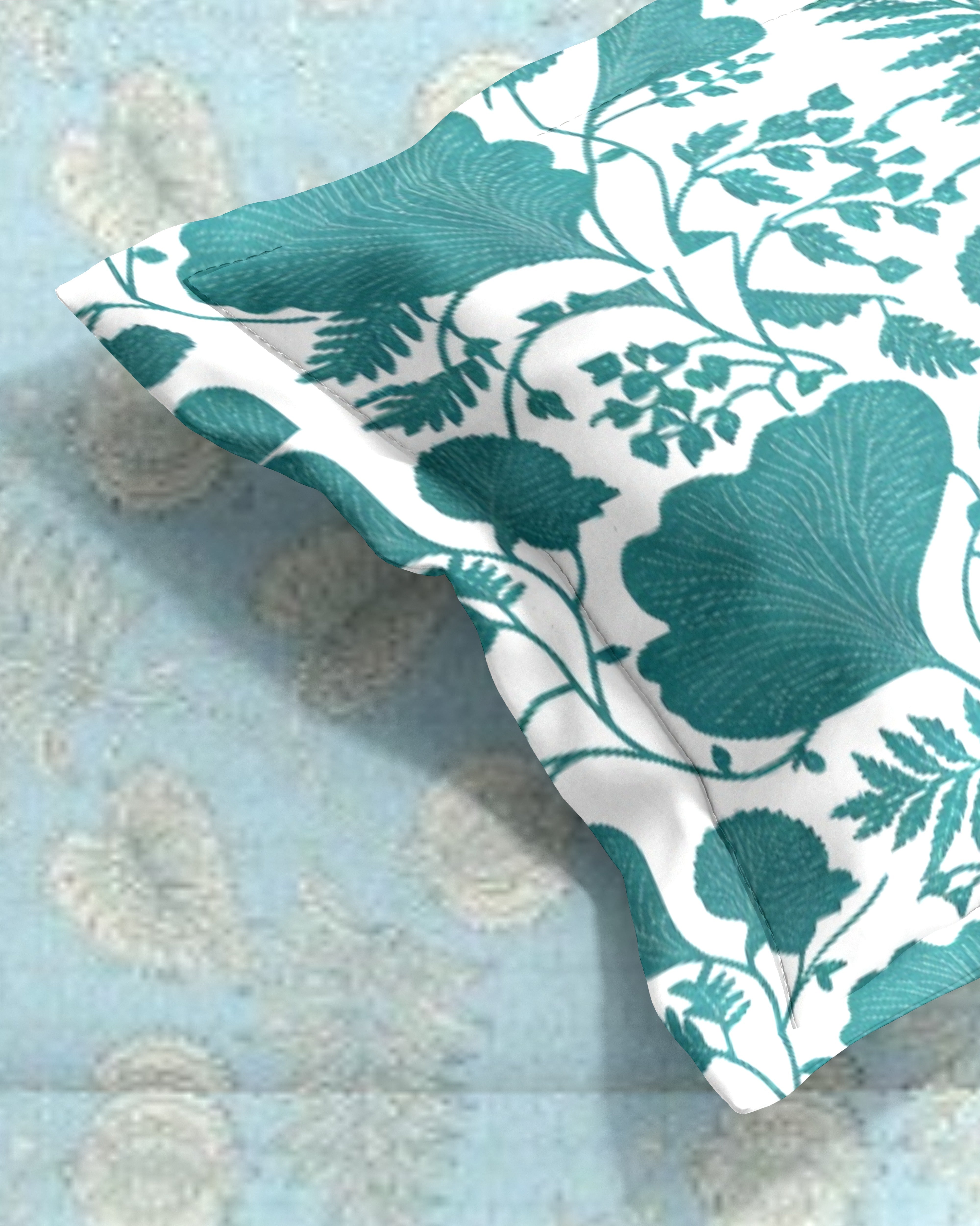 Vera 100% Pure Cotton Satin King Bedsheet With 2 Contrast Pillow Covers