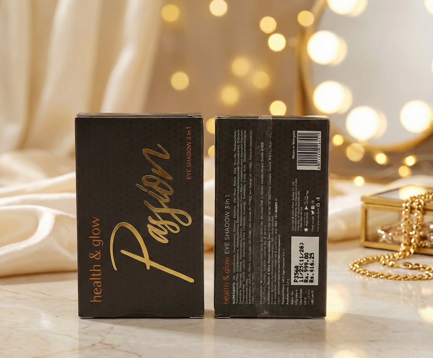 Health & Glow eyeshadow palette 3 in 1 elegant