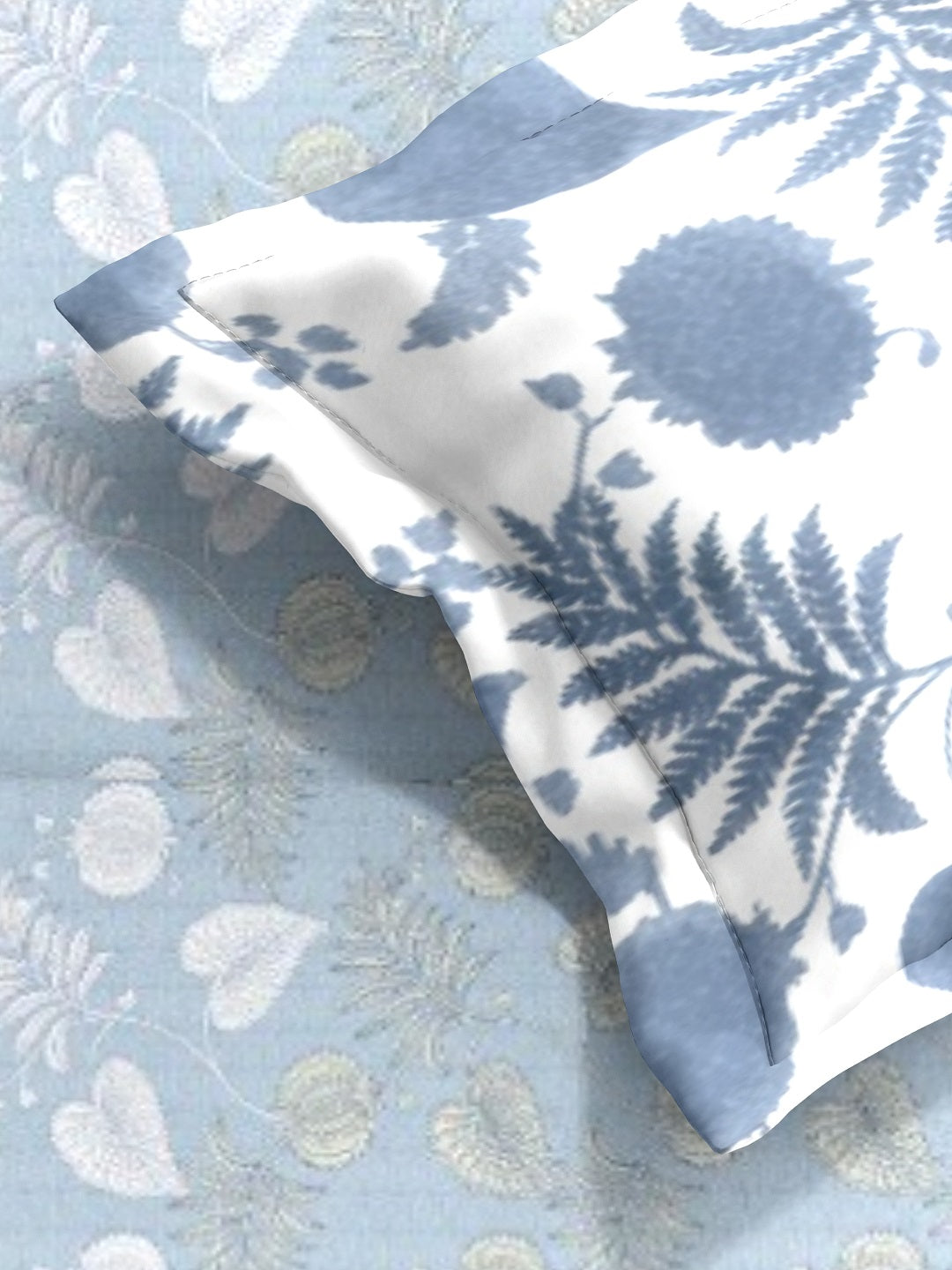 Vera 100% Pure Cotton Satin King Bedsheet With 2 Contrast Pillow Covers