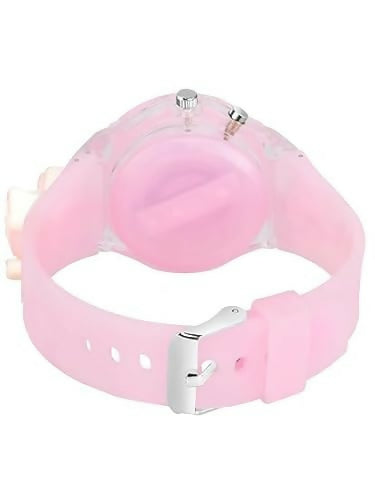 Kids 3D LED Light Analog Watch for Girls | Multi-Color Silicone Strap Cute Wrist Watch (Age 3–13)