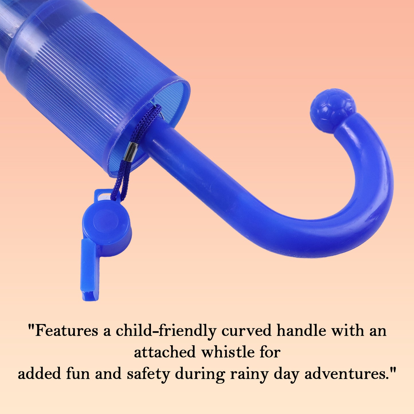 Umbrella With Handle And Lightweight Safety Round Plastic Cap