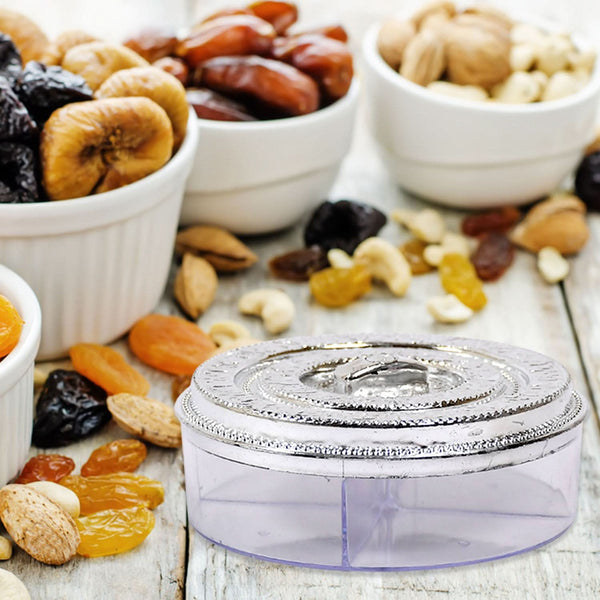 Round Smiley Multi Purpose 4 Compartment Box For Home Kitchen Use