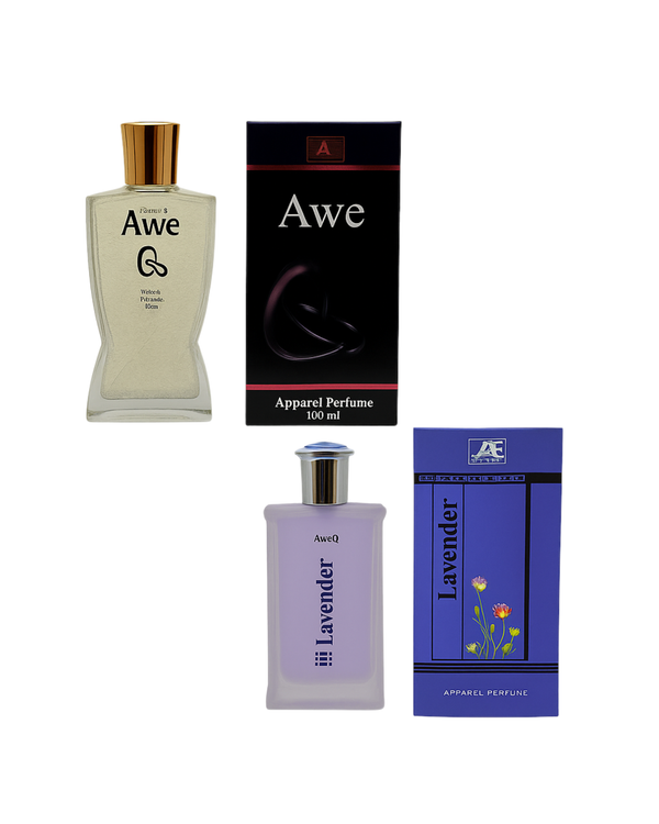 A one AweQ Perfume and Lavender Perfume 100ML Each (Pack of 4) Eau de Parfum - 400 ml (For Men)