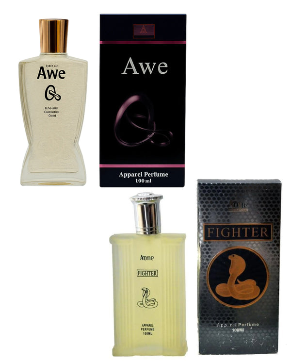 Aone AweQ Perfume and Fighter Perfume 100ml each (pack of 2, 200ml) Gimanifragrances