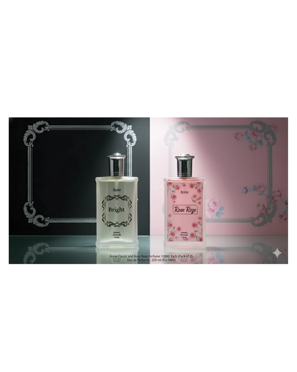 A one Bright Classic and Rose Roze Perfume 100ML Each (Pack of 2) Eau de Perfume - 200 ml (For Men)