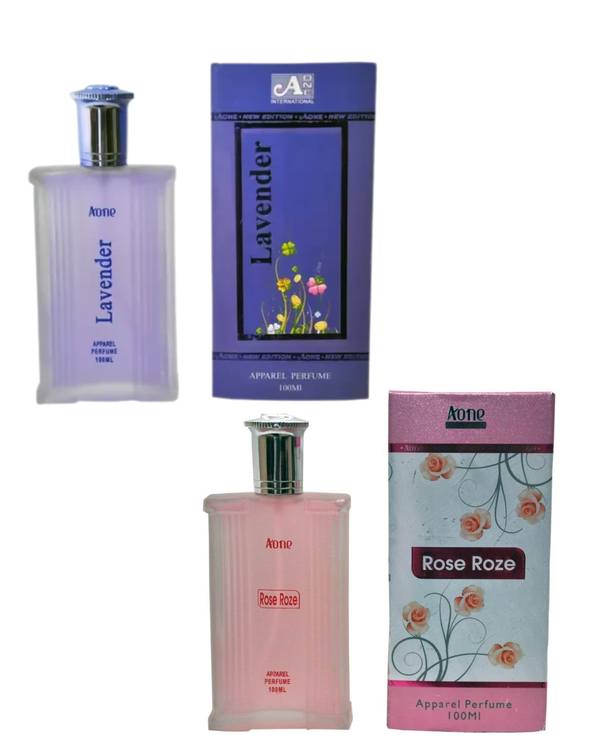 A one Rose Roze and Lavender Perfume for men 100ml Each (Pack of 2)