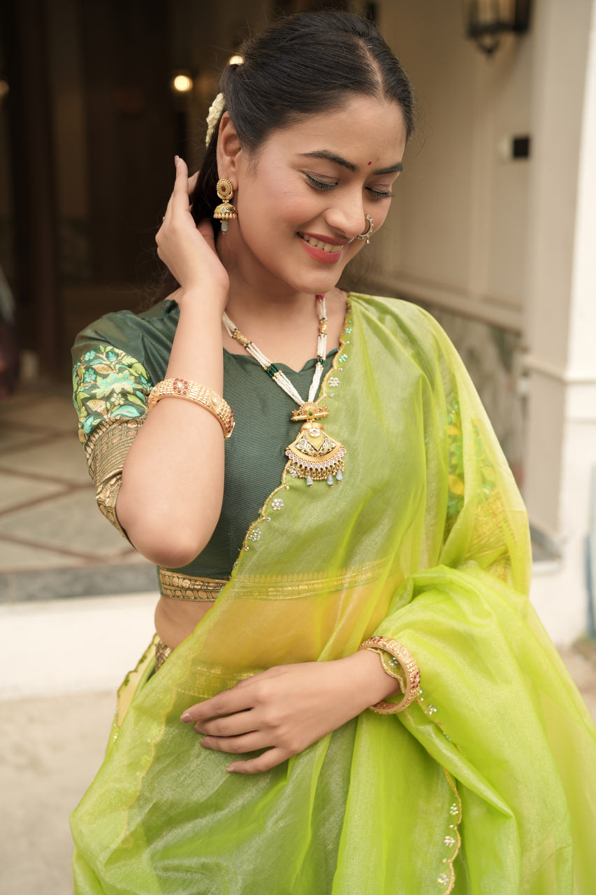 Silk Woven Lehenga Choli With Dupatta Sets
