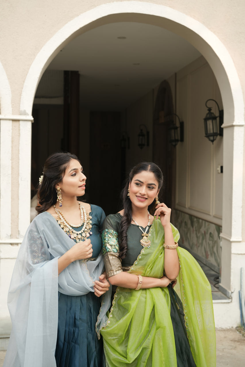 Silk Woven Lehenga Choli With Dupatta Sets