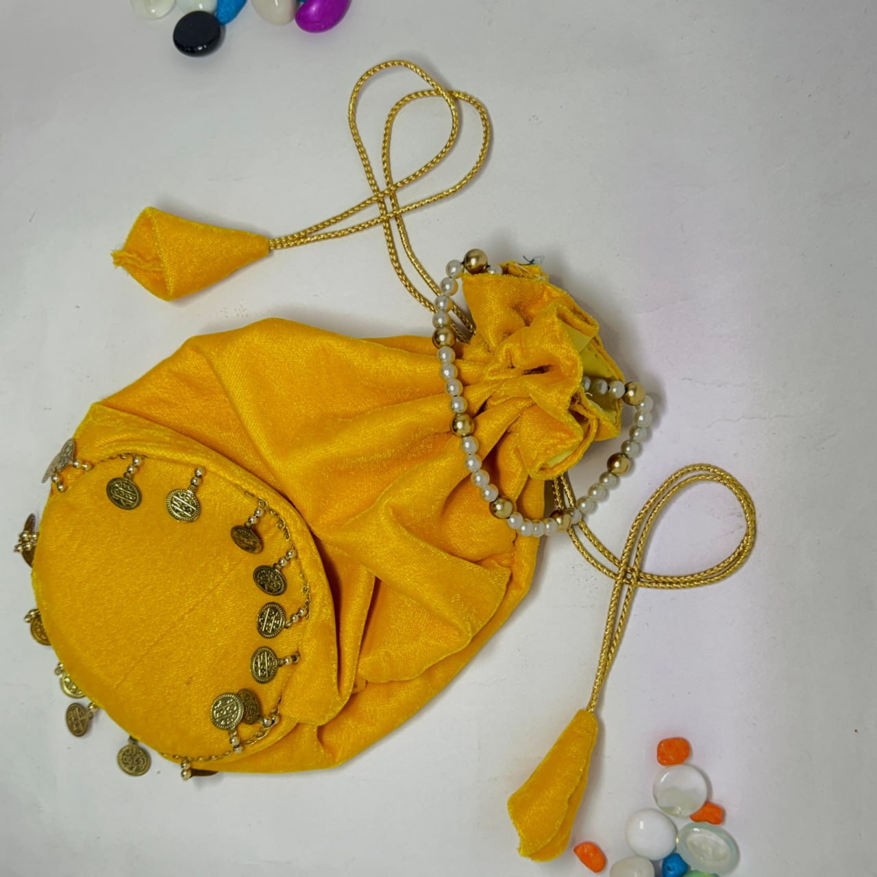 Designer Velvet Batwa with Pearl Handle