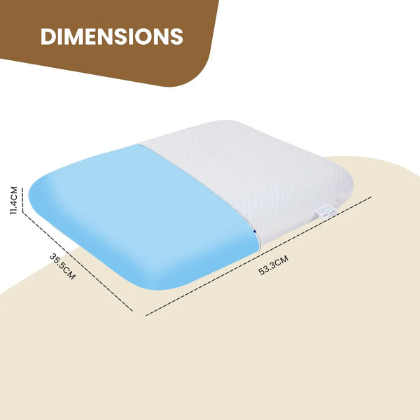 Sleepsia Orthopedic Cooling Gel Memory Foam Pillow | Cervical Pillow for Neck and Shoulder Pain Relief Support Bed Sleeping (Standard,White)