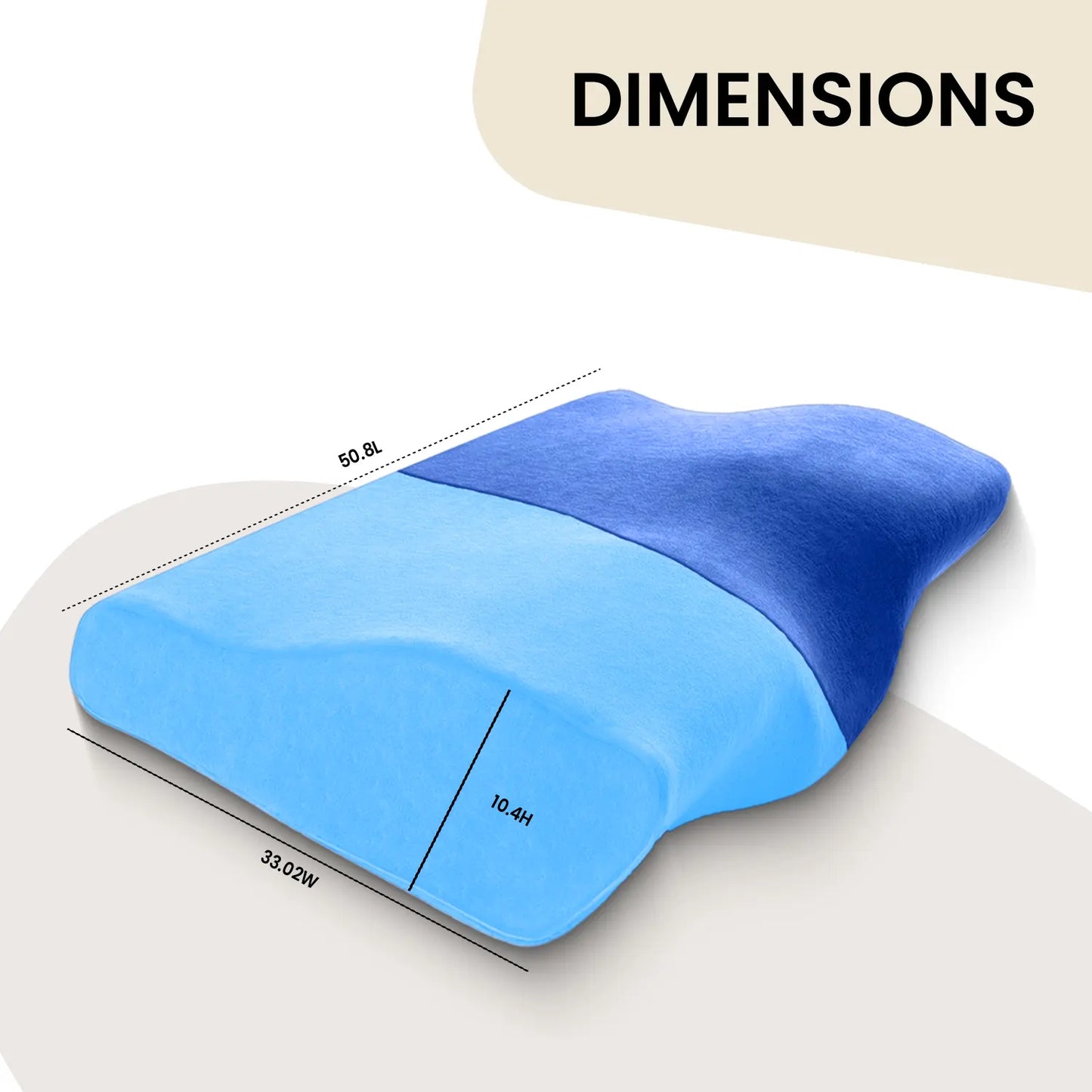 Sleepsia Cervical Pillow for Neck Pain & Shoulder Pain Relief |Orthopedic Memory Foam Pillow, Cervical Pillow, Neck Support Medical Pillow - Blue (Gel)