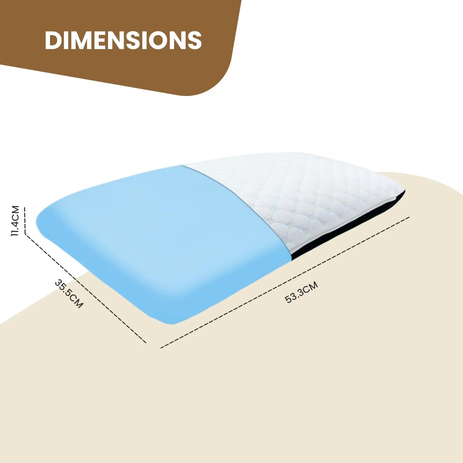 Sleepsia Orthopedic Cooling Gel Memory Foam Pillow | Cervical Pillow for Neck and Shoulder Pain Relief Support Bed Sleeping (Standard,Black/White)