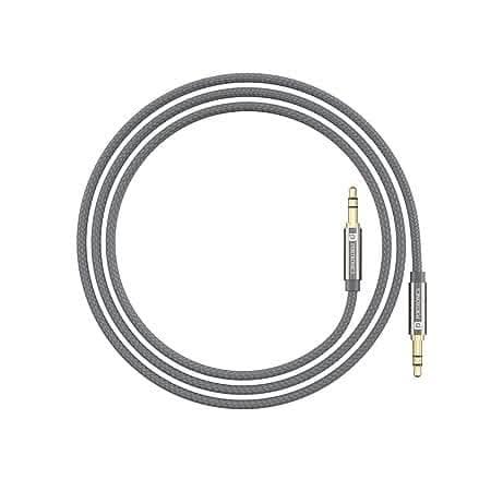 Portronics Konnect Aux 7 3.5mm Male to Male Aux Cable with 2 Meter Cable Length (Grey)