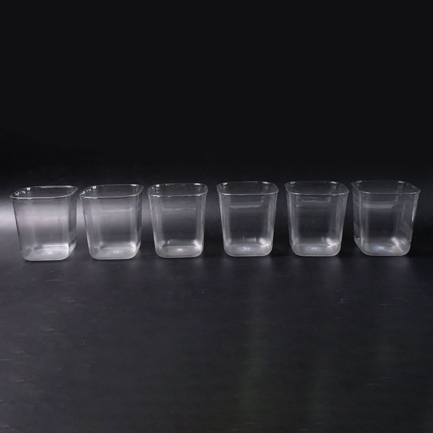 6-Piece Transparent Diamond Glass Set – Medium Size for Water, Juice & More