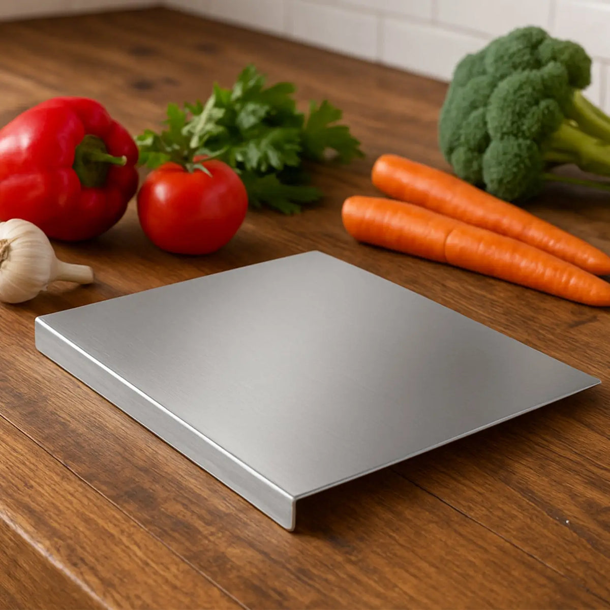 Premium Stainless Steel Anti-bacterial Chopping Board For Kitchen (1 Pc) HP DD