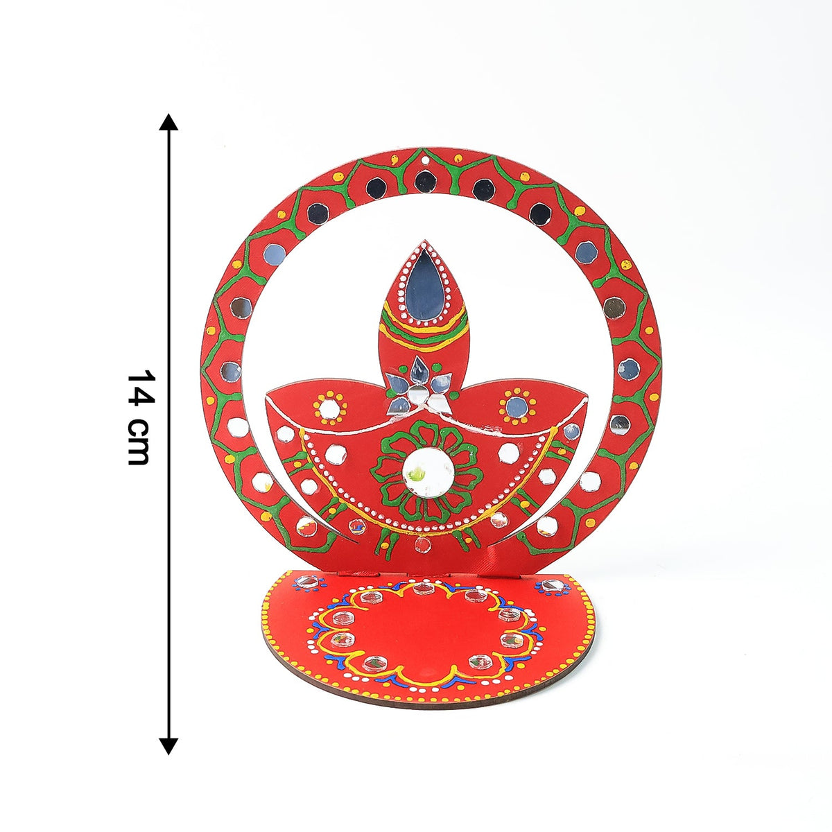 Handcrafted Wooden Decorative Diya Stand (1 Pc) HP DD